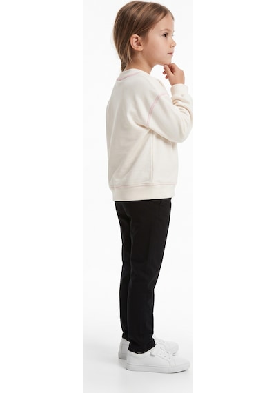 Toontoy Kids Toontoy Kız Çocuk Baskılı Karyoka Dikişli Sweatshirt Ekru