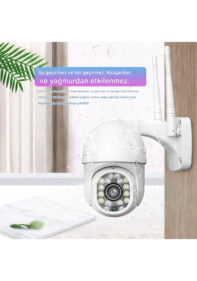 Ventus Icsee 5407 4mp Lens 360 Görüş Hareketli Waterproof Gece Görüş Sesli Görüşme Akıllı Kamera