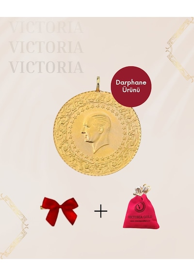 Vıctorıa Gold 1 Adet Çeyrek Altın Eski Tarihli Kulplu 22 Ayar