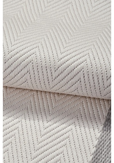 Vatra Krem Gri Sisal Görünümlü Modern Polyester Halı Robot Süpürge Uyumlu Kolay Temizlenebilir Mutfak Oturma Koridor Krem/gri