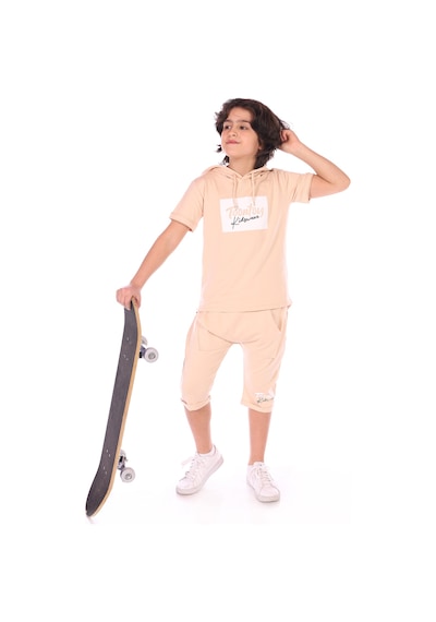 Toontoy Erkek Çocuk Toontoy Kids Wear Baskılı Bermudatakım Bej
