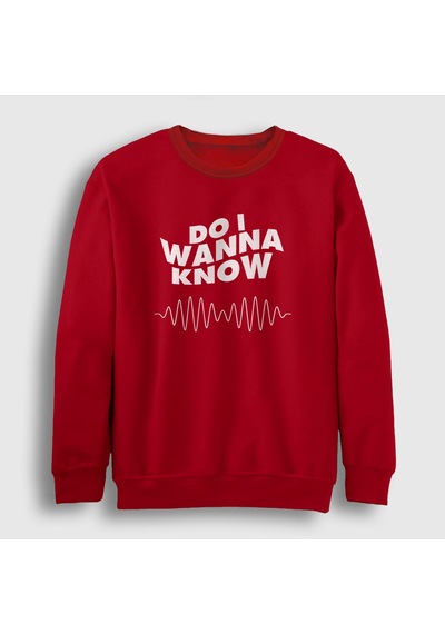 Presmono Unisex Know Arctic Monkeys Sweatshirt Kırmızı