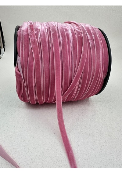 Paşateks- 1 Cm Düz Kadife-5 Metre -r.pembe