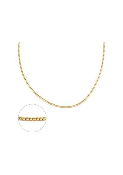 Ferizz Altın Kaplama 1 Mm Kalınlık İnce Figaro Unisex Zincir 45 Sarı