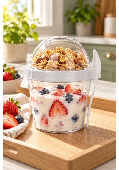 Emilahome Baby "n"take'n Go 500 Ml Beslenme Kabı &yoğurt Kabı & Mama Kabı Gri - 867622801 Gri