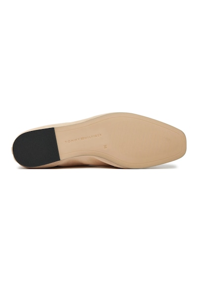 Soft Leather Ballerına Bow Babet Bej