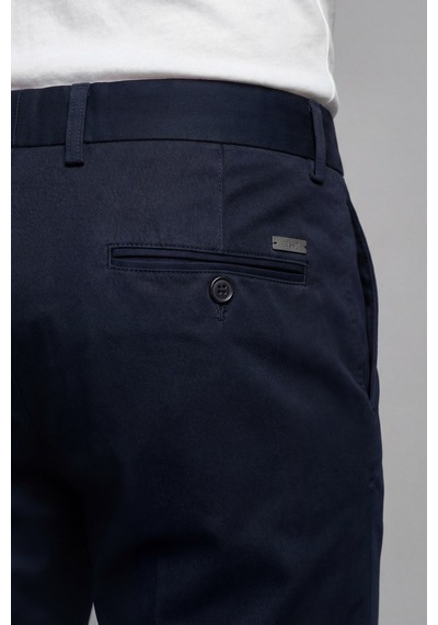 Bisse Lacivert Fermuarlı Klasik Saten Spor Pantolon Pns25k25205 D39