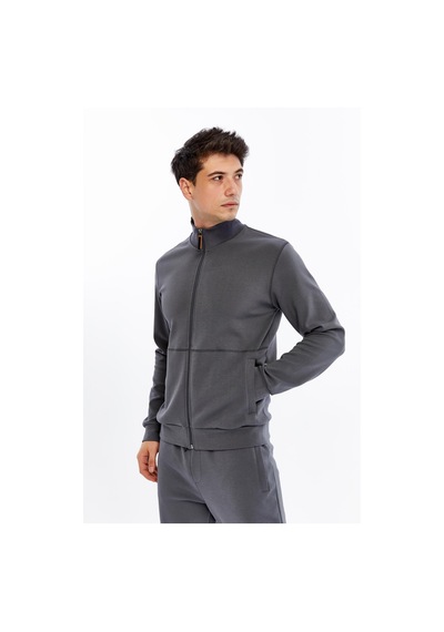 AR-MA Arma Erkek Slim Fit Sweatshirt Scuba Interlok, Tam Fermuarlı, Dik Yaka, Fleto Cepli K30324989802 Gri AR-MA Arma Erkek Slim Fit Sweatshirt Scuba Interlok, Tam Fermuarlı, Dik Yaka, Fleto Cepli K30324989802 Gri