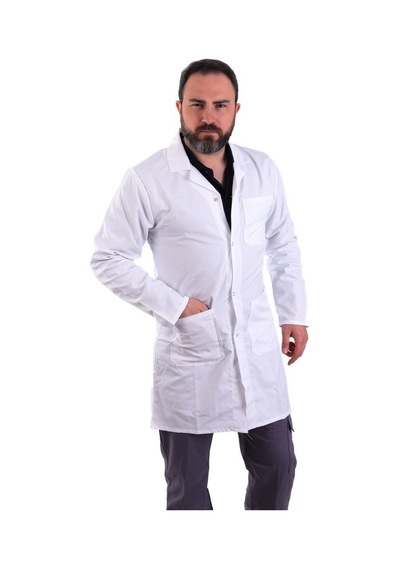 Eser - Bay Alpaka Önlük Çıtçıtlı- Beyaz