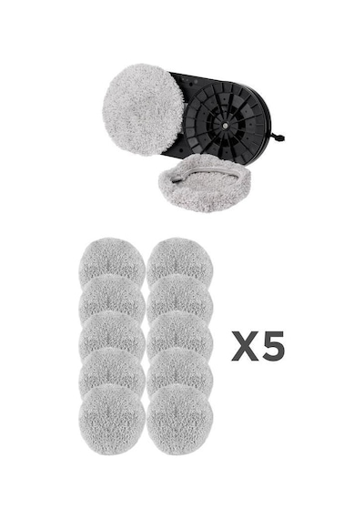 Hutt Cam Temizleme Robotu DdDC55 C65 C6 S8 Uyumlu Mikro Fiber Yedek Bezi 5'li Set 10 Adet Gri