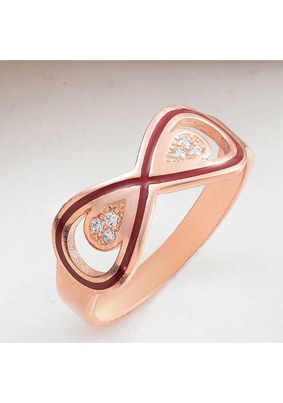 Casera's Gümüş Rose Zirkon Taşlı Sonsuzluk Kadın Yüzük Csr2185285 Gümüş