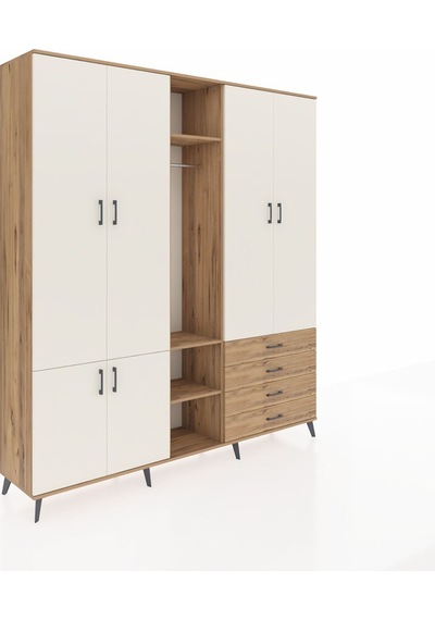 Hyperion Dolap 14 Raflı 4 Çekmeceli Tek Askılı 220x44x243 Çam-aytaşı/çam Aytası/atlas Çam Hyperion Dolap 14 Raflı 4 Çekmeceli Tek Askılı 220x44x243 Çam-aytaşı/çam Aytası/atlas Çam