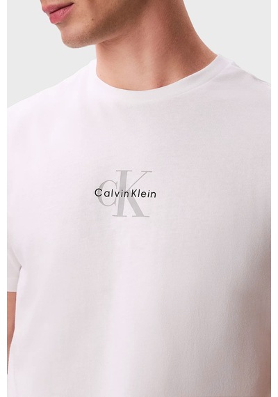 Calvin Klein Erkek T Shirt Lv04rb866g Yaf Beyaz Beyaz