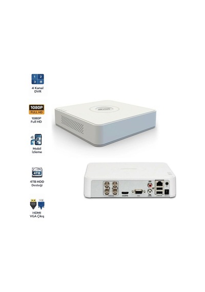 Ds-7104hghı-m1 4 Kanal Turbo Hd Dvr 4tb Disk Destekli