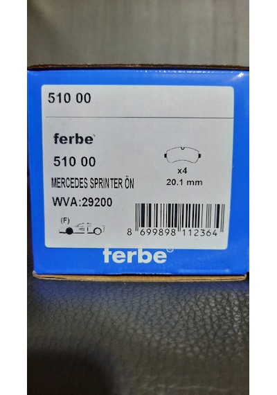 Ferbe 51000 Sprınter Ön Fren Balatası