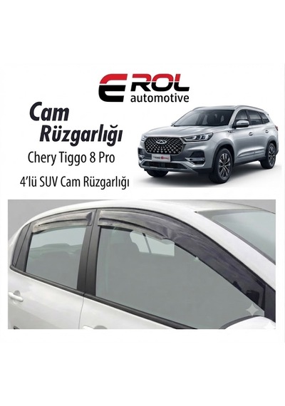 Chery Tiggo 8 Pro 4'lü Mugen Cam Rüzgarlığı