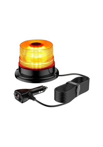 Mıknatıslı Tepe Lambası Turuncu 12v Led Tepe Acil Tehlike Tepe Uyarı Flaşör