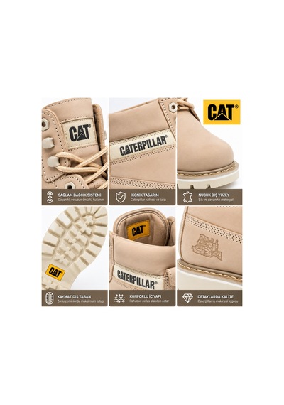 Caterpillar Colorado Bej Nubuk Erkek Bot Outdoor Günlük Kışlık Bot