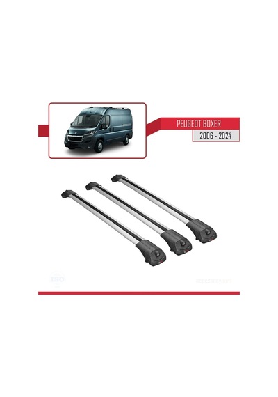 Peugeot Boxer 2006 Ve Sonrası İle Uyumlu Ace-1 Ara Atkı Tavan Barı Gri 3 Adet Bar