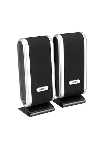 Snopy Sn-820 2.0 Siyah/Gümüş Lcd İnce Tasarım Usb Speaker