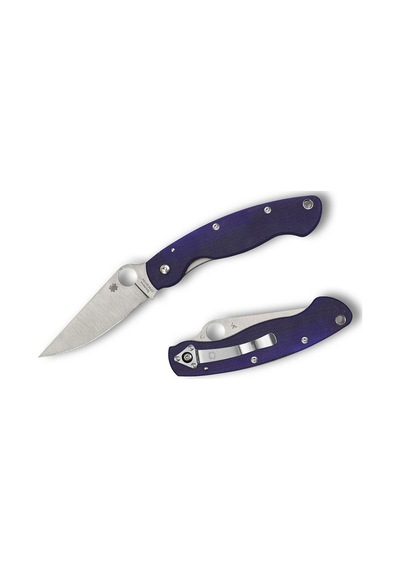 Spyderco Military G10 Dark Blue Kamp Çakı Mavi