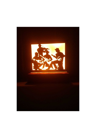 Işıklı Kişiselleştirilmiş Dekoratif Orkestra Gece Lambası Sarı - 740034882 Sarı
