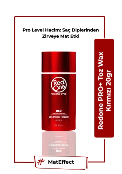 Redone Anında Hacim & Mat Bitiş Premium Kırmızı Toz Wax 20 G