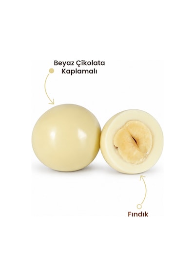 Beyaz Çikolatalı Fındık Draje 500 G