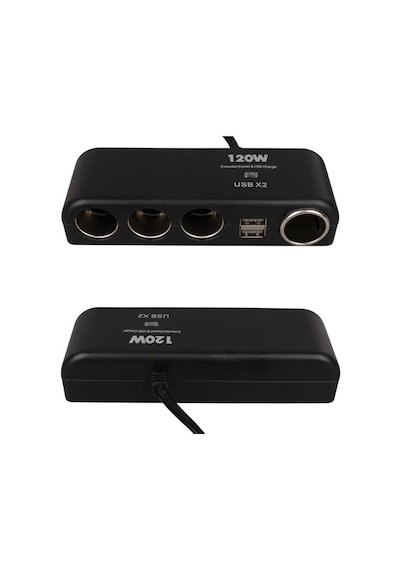 Olesson 1525 12-24v Çift Usb Lı 120w 80cm Kablolu 4 Lü Araç Çakmak Çoklayıcı