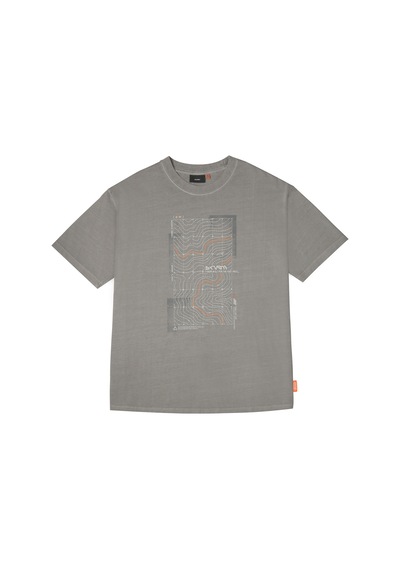 Skinarma Sonar Kısa Kollu Oversize Unisex Bisiklet Yaka Açık Gri Tişört Large