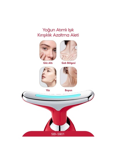 Sinbo Sbı-5901 Yüz Ve Boyun Bölgesi Sıkılaştırıcı - Kırmızı