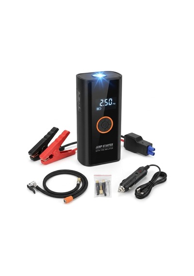 Privo Akü Takviye Cihazı Ve Lastik Şişirme Pompası 16000mah - Powerbank Özellikli, Dijital Ekranlı Sos Fenerli Taşınabilir Kompresör