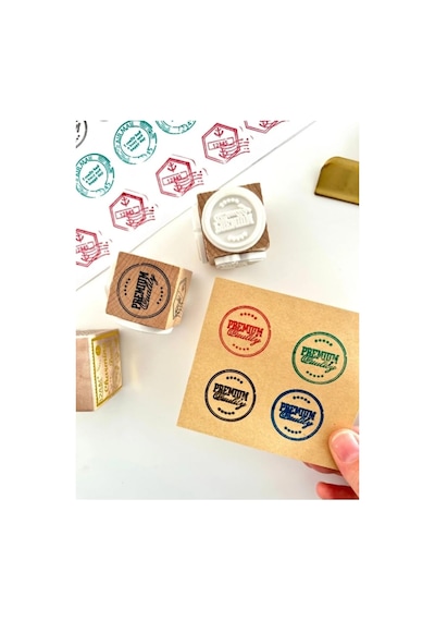 Charming Paris 3 Farklı Posta Ve Premium Damga Desenli Ahşap Küp Mühür/kaşe/kitap Mührü/stamp/seal Diğer