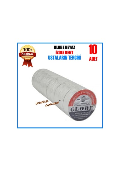 Globe Izole Bant Beyaz 10 Adet