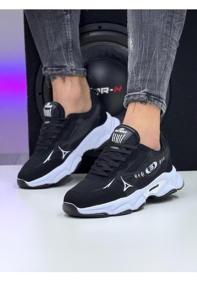 Mayback Erkek Günlük Ortopedik Sneaker Ayakkabı Siyah Beyaz