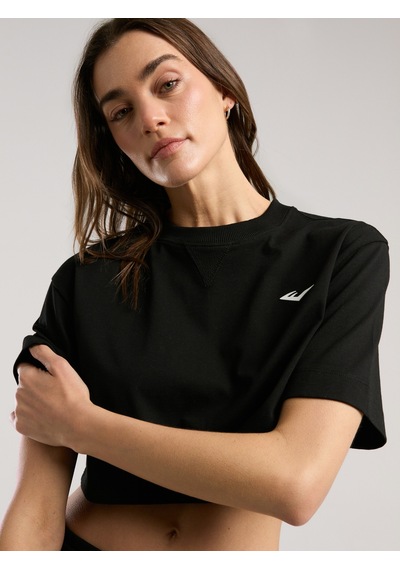 Everlast Ever Classics Wmn Comfort Siyah Kadın Crop Tişört Siyah