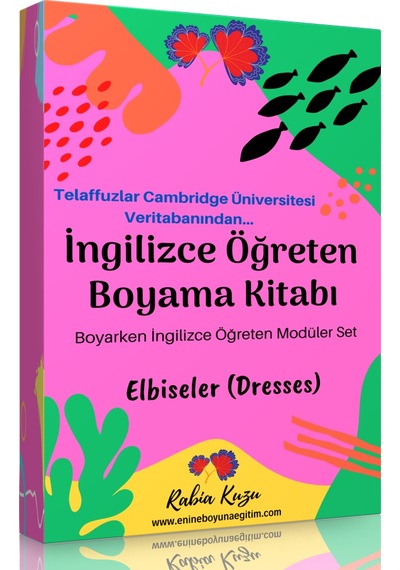 İngilizce Öğreten Boyama Kitabı (Elbiseler)