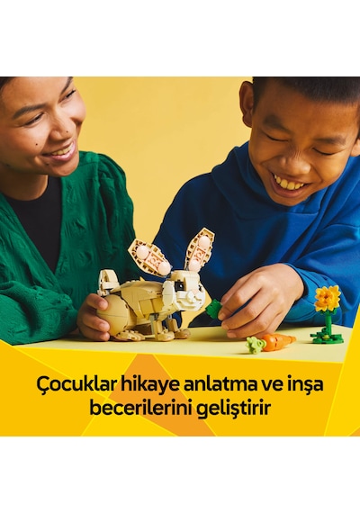 LEGO® Creator 3’ü 1 Arada Sevimli Tavşan 31162 - 8 Yaş ve Üzeri Çocuklar için Lama veya Fok Figürüne Dönüşebilen Oyuncak Yapım Seti (326P)