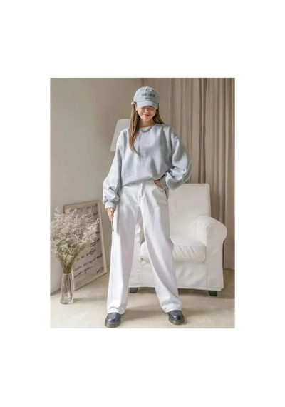 Butik İstanbul Düz Bisiklet Yaka Sweat - Gri