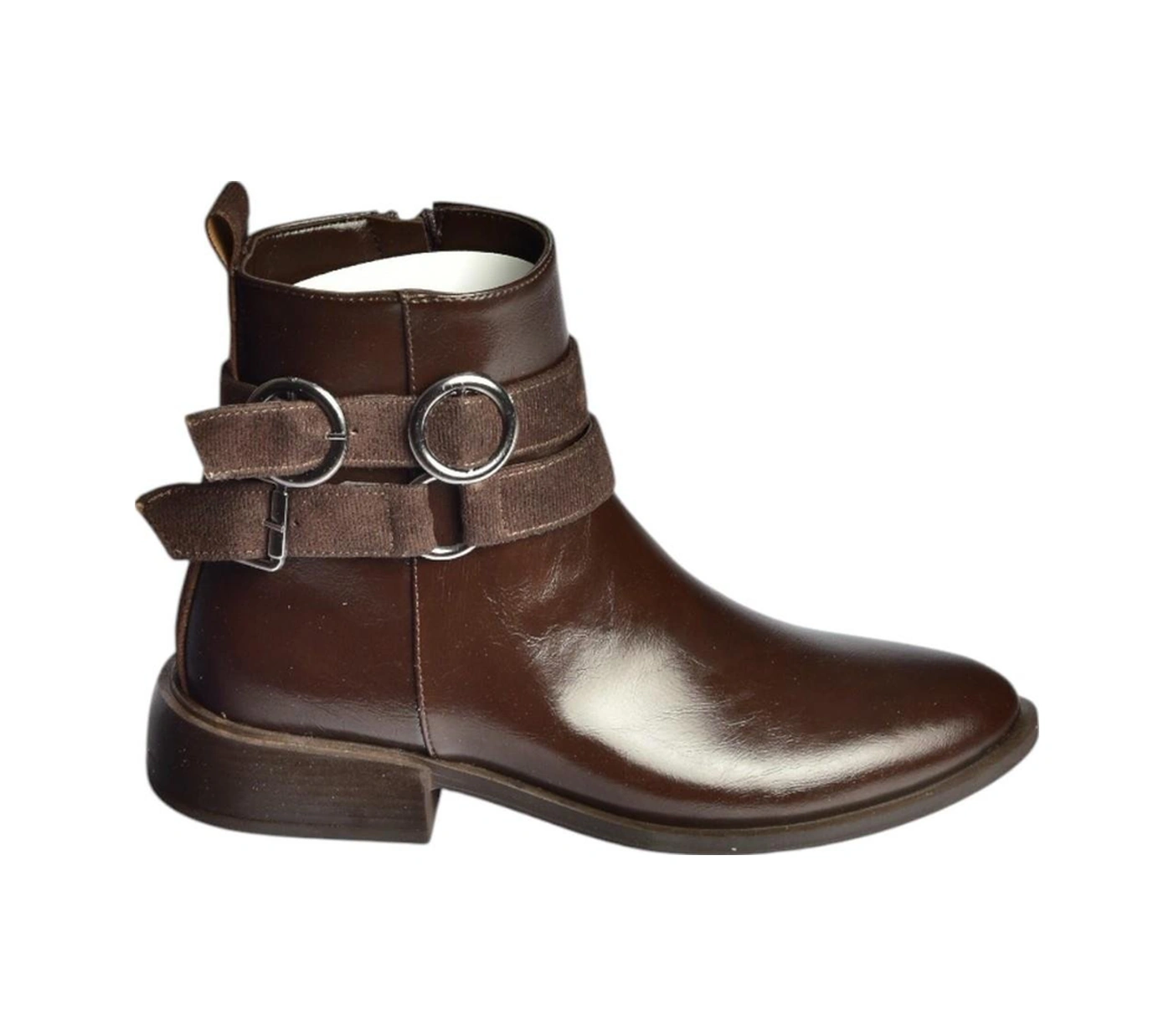 Fox Shoes V312362260 Kahverengi Rustik Kemer Detaylı Kadın Bot Kahverengi-rustik