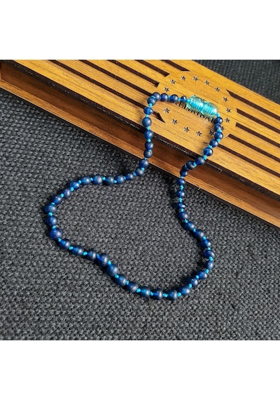 Sertifikalı Mavi Kehribar 32 cm Kız Erkek Bebek Diş Kolyesi Çok Renkli