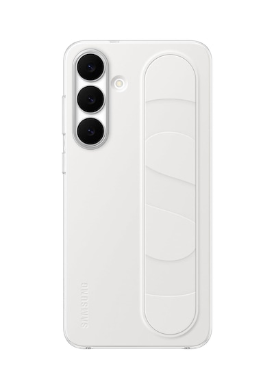Galaxy  Uyumlu  S25 Fe Standlı Kordonlu Silikon Kılıf, Beyaz