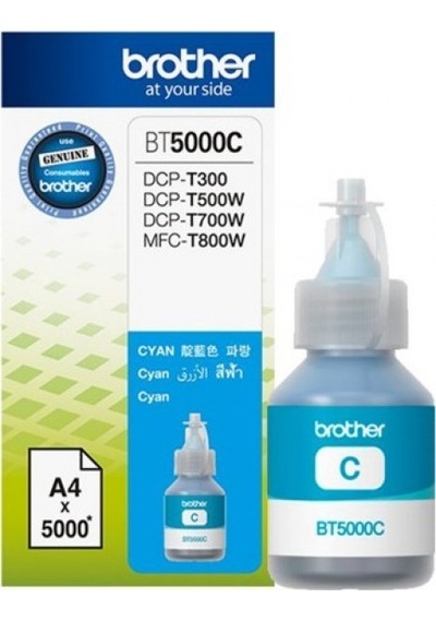 Brother BT5000C Cyan Mavi 5.000 Sayfa Şişe Mürekkep DCP-T300-310-500-510-700-710 MFC-T800-810