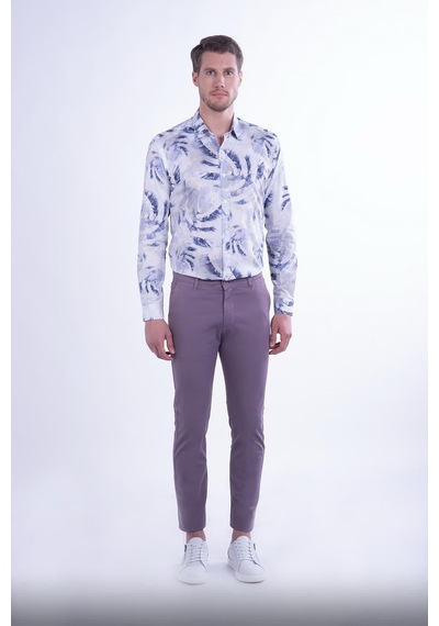 Efor P 1078 Slim Fit Lila Spor Pantolon Lila