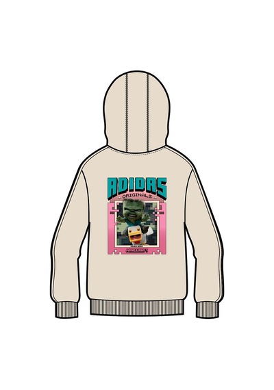 Adidas Unisex Çocuk Beyaz Sweatshirt Gfx Fz Hoodıe Jz9932 Beyaz
