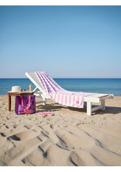 Özdilek Tarzy Line Sarı Nakışlı Plaj Havlusu 70x150 Cm Pembe