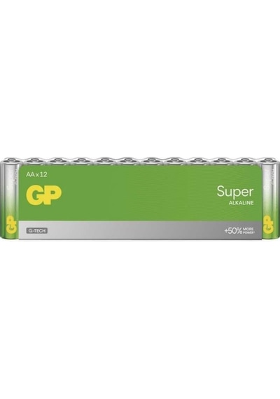 Gp Super Alkaline - Lr06 - Aa Size - Kalem Boy Alkaline Pil - 12li Paket