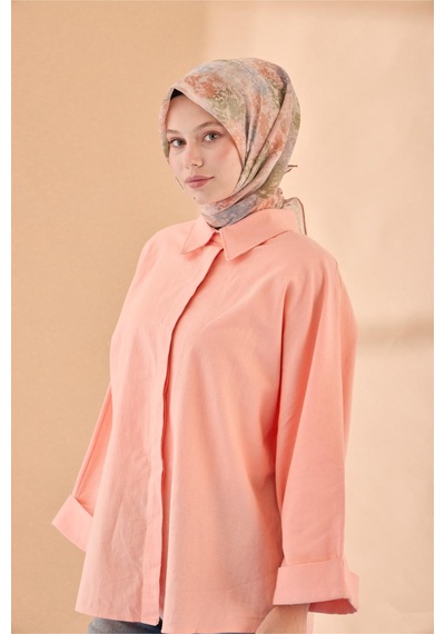 Silk Home Soft Eşarp 73095-07 Yavruağzı, Yeşil, Gri, Somon
