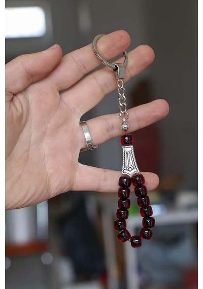 Kesme Vişne Renk Renk Tesbih Anahtarlık