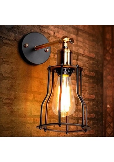 Rıolight Vintage,retro,rustik Mafsallı Siyah Hareketli Kafes Başl Siyah